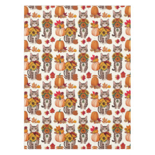 Thanksgiving themed for cat lovers tablecloth