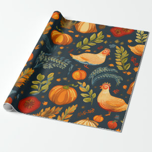 Thanksgiving themed wrapping paper