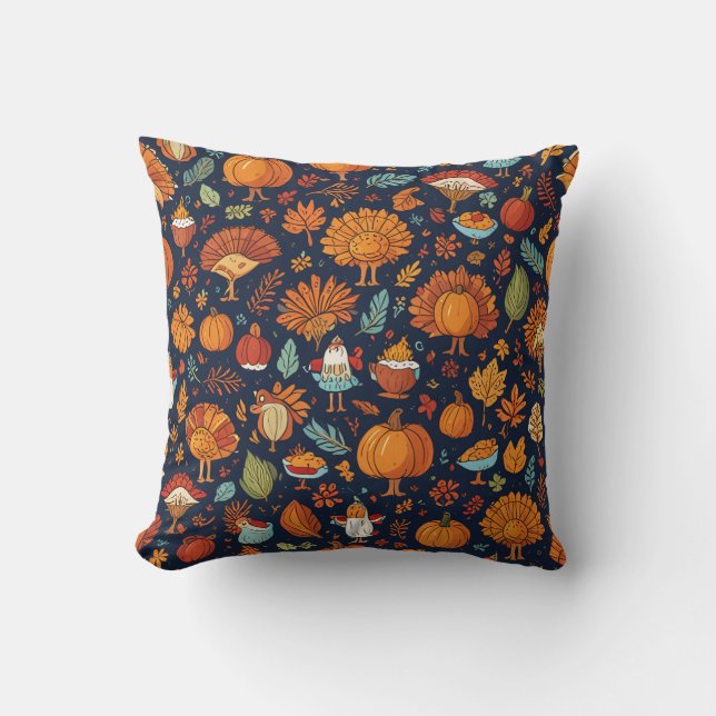 Thanksgiving Throw Pillow (Front)