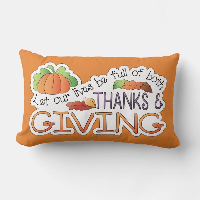 Thanksgiving Throw Pillow (Front)