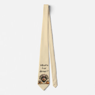 Thanksgiving Tie: What's for dinner? Quirky Turkey Tie