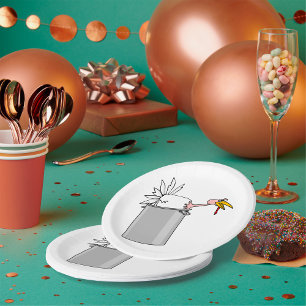 Thanksgiving Tired Turkey in Cooking Pot Humour  Paper Plate