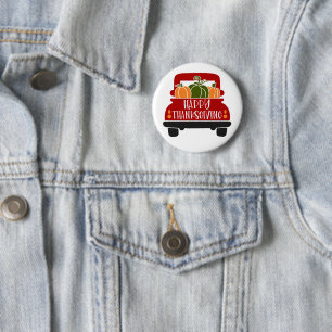 Thanksgiving Truck 2 Inch Round Button