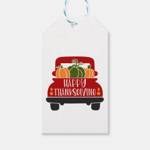 Thanksgiving Truck Gift Tags