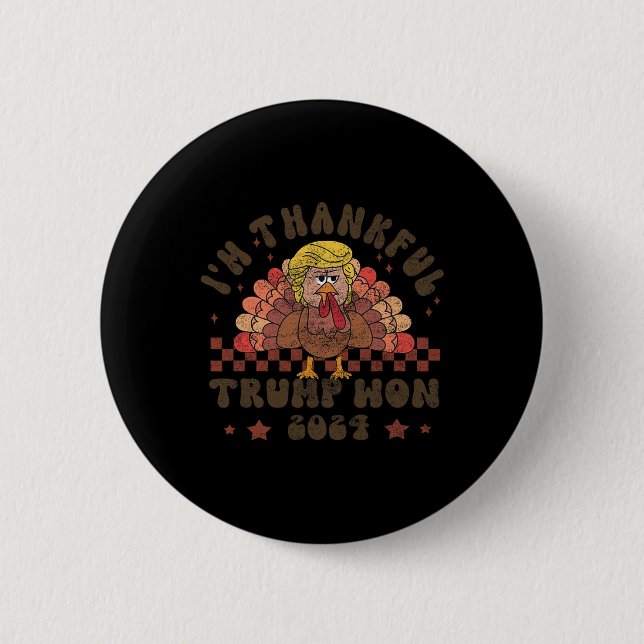 Thanksgiving Trump Make Thanksgiving Great Again F 2 Inch Round Button (Front)