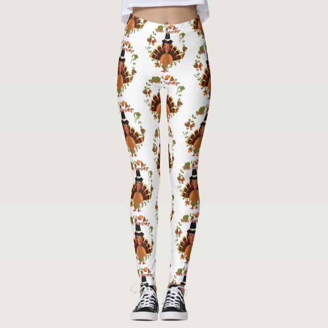 thanksgiving trump turkey leggings (Front)