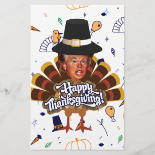 "thanksgiving trump turkey stationery