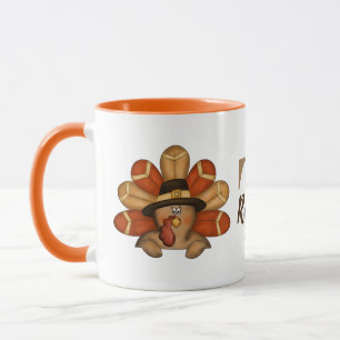 Thanksgiving turkey add monogram mug
