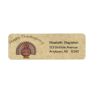Thanksgiving Turkey Address Label
