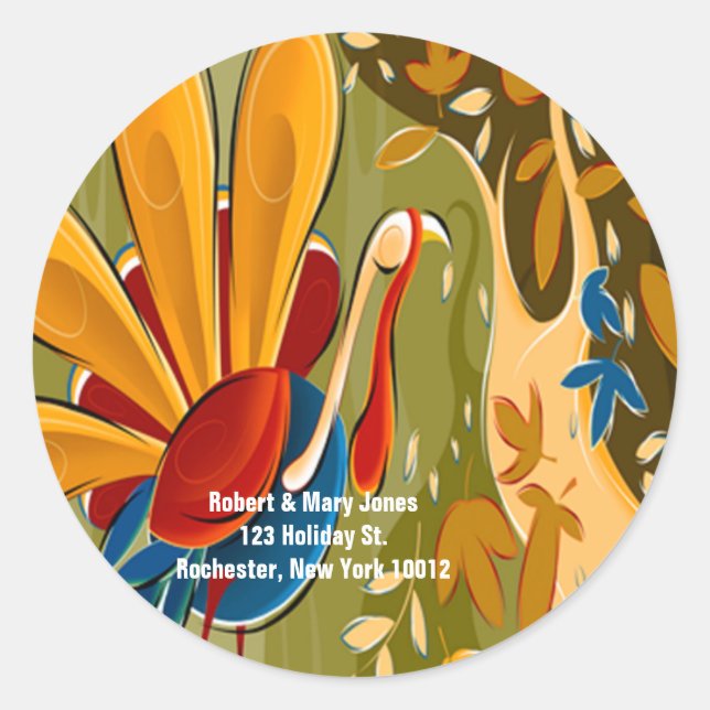 Thanksgiving Turkey Address Labels (Front)