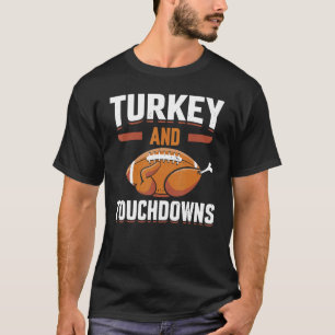 Thanksgiving Turkey and Touchdowns Football Men Bo T-Shirt