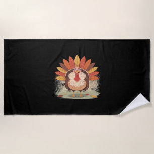 Thanksgiving Turkey – Autumn Holiday Classic Class Beach Towel
