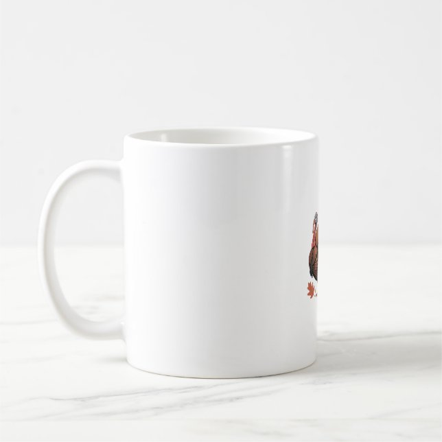 Thanksgiving Turkey – Autumn Holiday Classic Class Coffee Mug (Left)