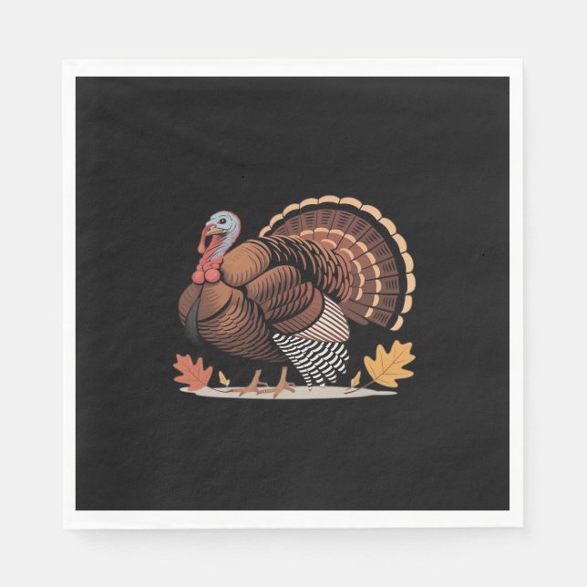 Thanksgiving Turkey – Autumn Holiday Classic Class Napkin (Front)