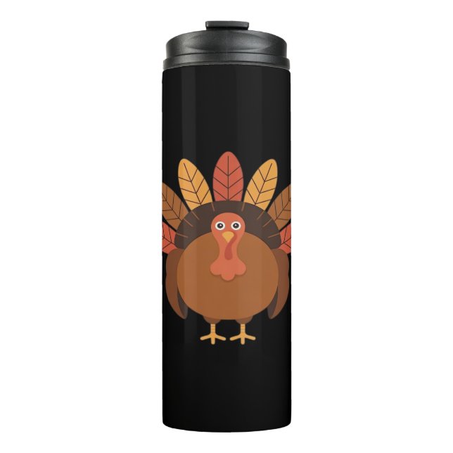 Thanksgiving Turkey – Autumn Holiday Classic Class Thermal Tumbler (Front)