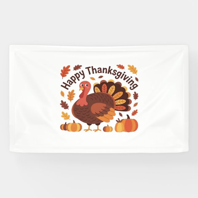 Thanksgiving Turkey – Autumn Holiday Classic Overs Banner (Horizontal)