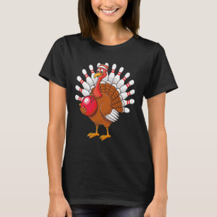 Thanksgiving Turkey Bowling Pin Matching Team  T-Shirt