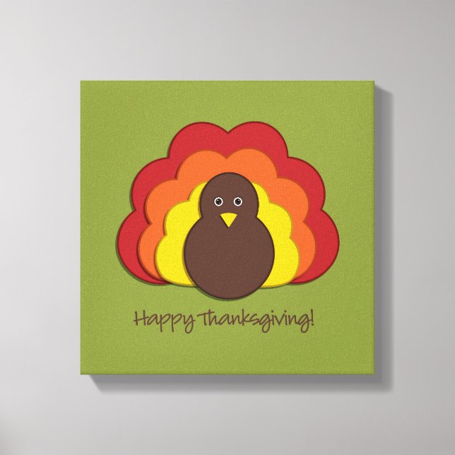 Thanksgiving turkey canvas print (Front)