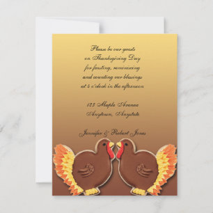 Thanksgiving Turkey Cookie Invitation