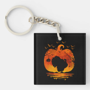 THANKSGIVING TURKEY COSTUME PUMPKIN FALL SEASON KEYCHAIN