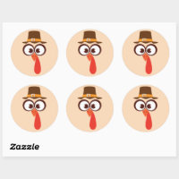 Thanksgiving Turkey Cute Funny Silly Face Cartoon