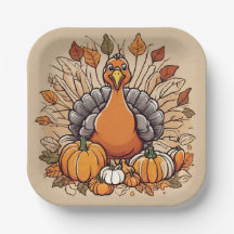 Thanksgiving Turkey Desert Plate