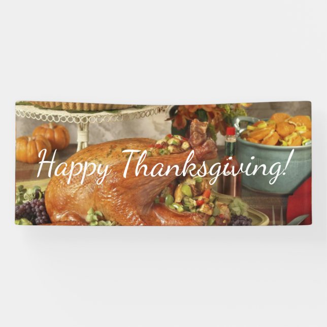 Thanksgiving turkey dinner banner (Horizontal)