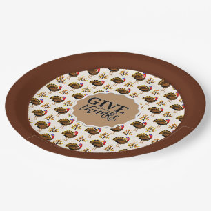 Thanksgiving Turkey Dinner Paper Plate