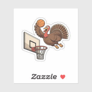 Thanksgiving Turkey Dunking Basketball Funny
