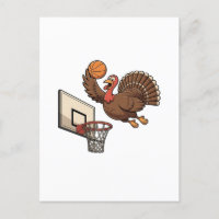 Thanksgiving Turkey Dunking Basketball Funny