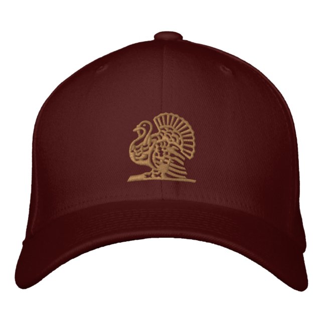 Thanksgiving Turkey Embroidered Hat (Front)