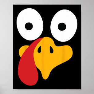 Thanksgiving Turkey Face Costume Poster