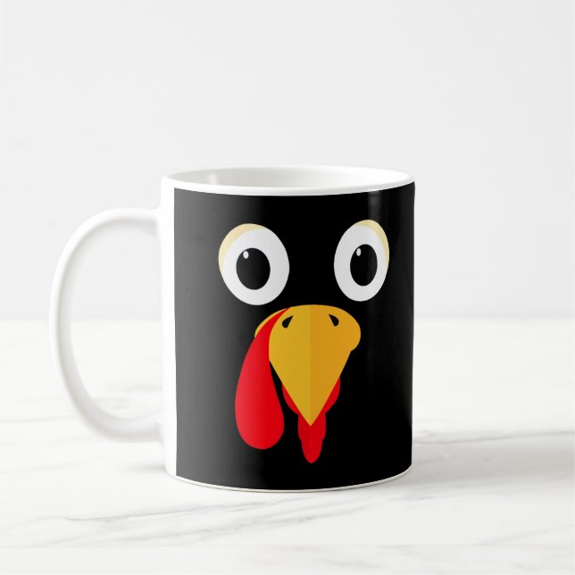 Thanksgiving Turkey Face Matching Family Costume G Coffee Mug (Left)
