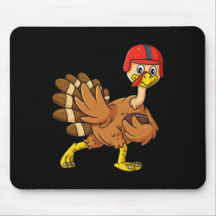Thanksgiving Turkey Football Player Trophy Award P Mouse Pad