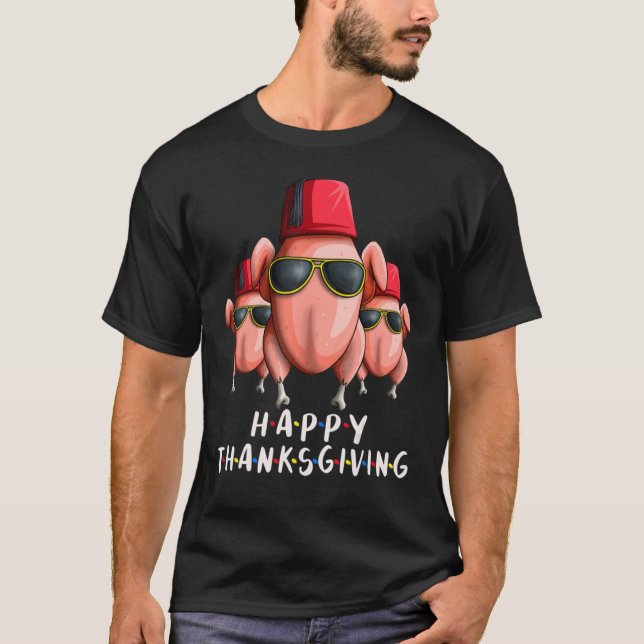 Thanksgiving Turkey For Friends  Turkey Head T-Shirt (Front)