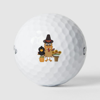 Thanksgiving Turkey Friends   Golf Balls