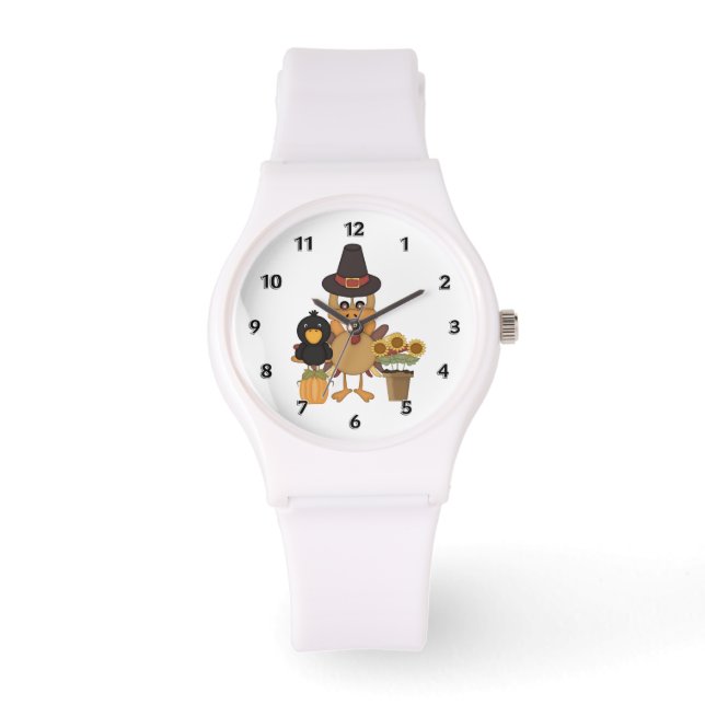 Thanksgiving Turkey Friends Watch (Front)