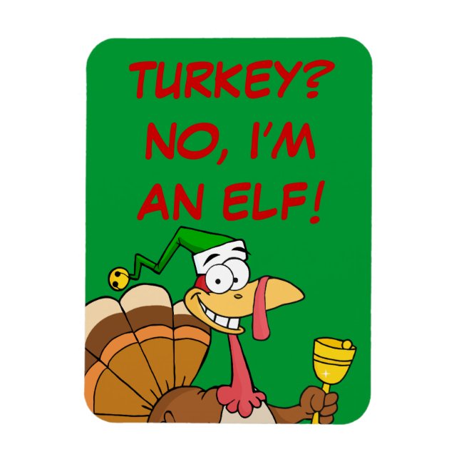Thanksgiving Turkey Funny Disguise for Christmas Magnet (Vertical)