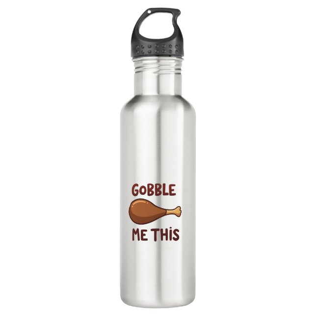 Thanksgiving Turkey Gift Funny 710 Ml Water Bottle (Front)