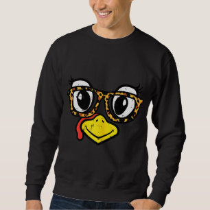 Thanksgiving Turkey Glasses Cute Fall Girls Kids W Sweatshirt