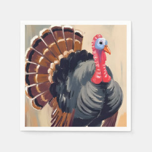 Thanksgiving Turkey   Happy Thanksgiving Party Napkin