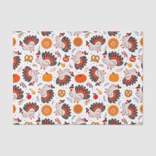 Thanksgiving Turkey, Harvest and Treats Tissue Paper