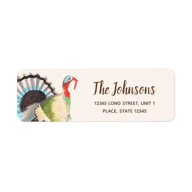 Thanksgiving Turkey | Holiday | Address Labels (Front)
