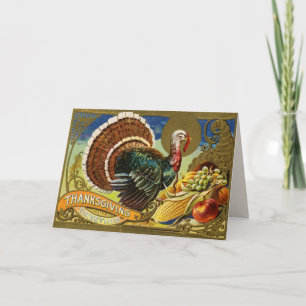 Thanksgiving Turkey Holiday Card
