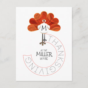 Thanksgiving Turkey Holiday Postcard