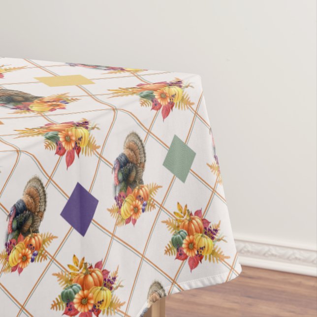 Thanksgiving Turkey Holiday Tablecloth (In Situ)