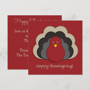 Thanksgiving turkey invitation