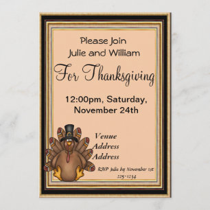 Thanksgiving Turkey Invitation