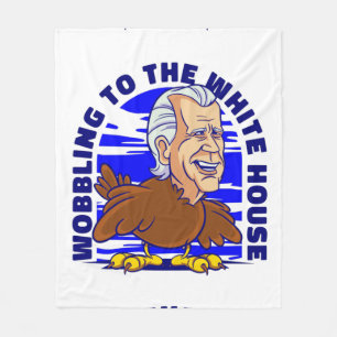 thanksgiving turkey joe biden funny wobble fleece blanket
