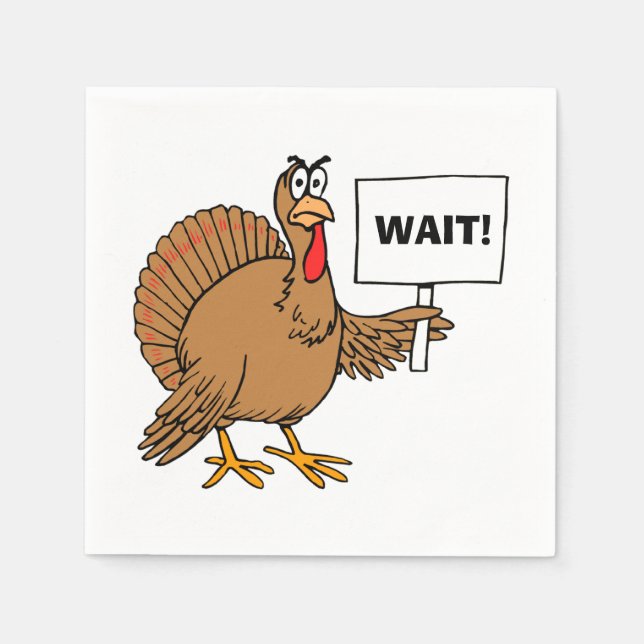 Thanksgiving Turkey Joke Napkin (Front)